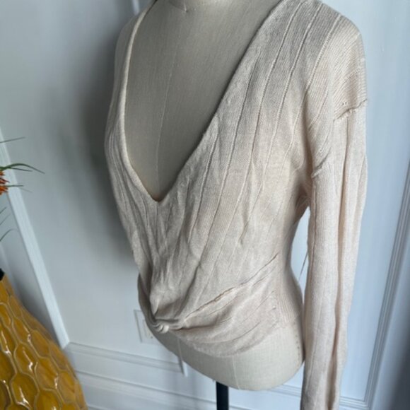 Free People NWT "Got Me Twisted" V Neck Sweater - Picture 12 of 16